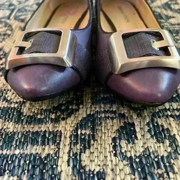 Adrienne Vittadini Blue buckle detail flat shoe Bernadine size 6 - Picture 14 of 14